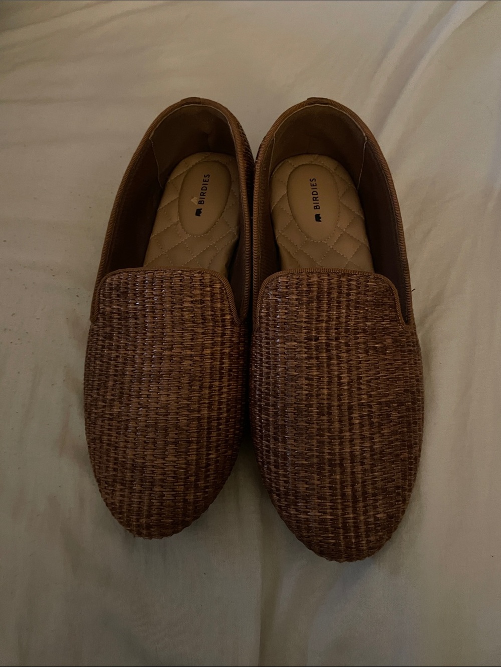 Birdies Woman’s Brown Woven Slip-On Starling Loafers